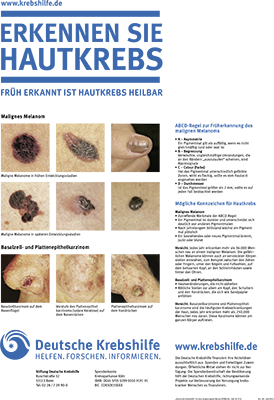 Plakat: Erkennen Sie Hautkrebs!