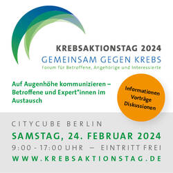 Krebsaktionstag am 24.02.2024 in Berlin: Dialog auf Augenhöhe