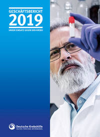 Cover der Geschäftsberichts 2019 der Stiftung Deutsche Krebshilfe