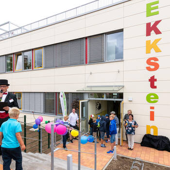 Der Bau des Familienhauses „EKKStein“ wurde von der Deutschen Krebshilfe gefördert