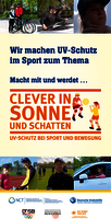 Flyer: Clever in Sonne und Schatten – UV-Schutz bei Sport und Bewegung