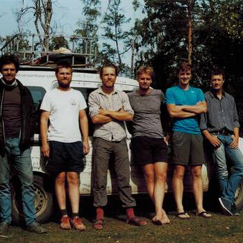 15.000 Kilometer später: Basti, Marco, Felix, Julian, Mark und Robert nach der Ankunft in Ulan-Ude