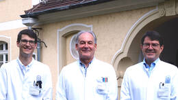 v.l.n.r.: Dr. med. Fabian Westhauser, Dr. Jörg Fellenberg und Prof. Dr. med. Burkhard Lehner