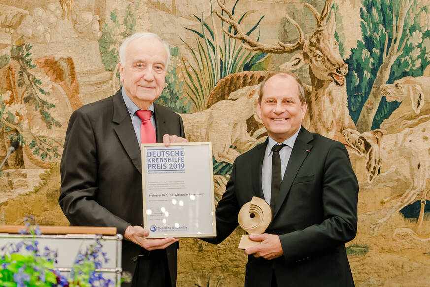 Deutsche Krebshilfe Preis 2019: Dr. Fritz Pleitgen und Professor Dr. Dr. h.c. Alexander Eggermont 