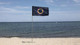 Sun Safety Flag am Timmendorfer Strand
