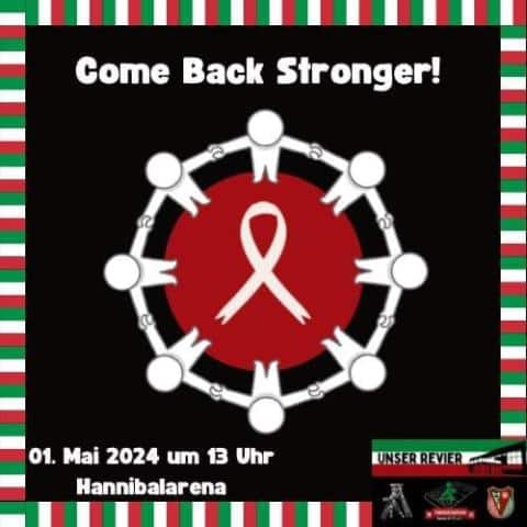 Come back stronger Menschenkette der Fanini des Herner EV